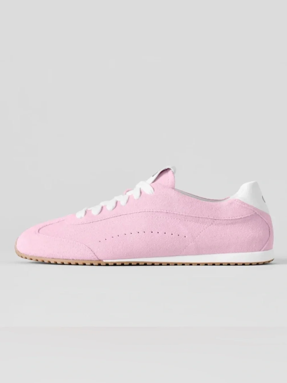 Brand New in Box: ALO Yoga Women's Pink Marshmallow Suede Low-Top Sneakers | 7.5